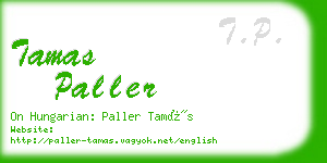 tamas paller business card